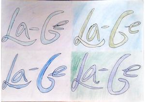 Lletra G- La G amb caligrafia coca-cola