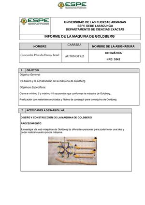 Informe De La Maquina De Goldberg