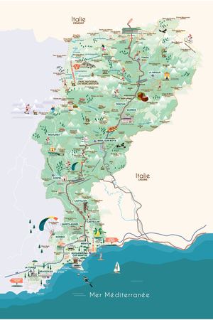 Plan touristique de Menton, Riviera & Merveilles