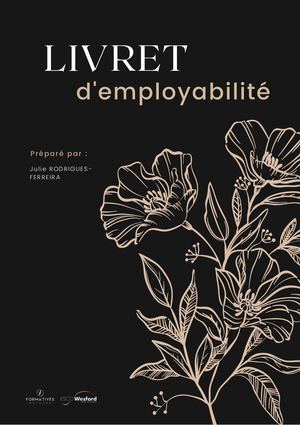 Livret d'employabilité M2 - Julie RODRIGUES