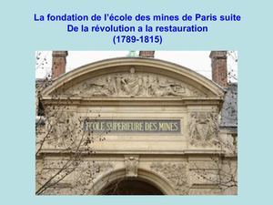Mines Paris Révolution Empire