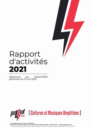2021 Pollux Asso Rapport Dactivités Approuvé Par L Ag Du 21 05 22