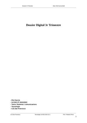 Dossier 3r Trimestre - Documentos De Google