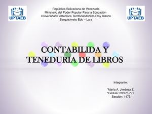 Contaduria Y Teneduria De Libros