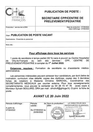 Pub Secretaire Cpp Cp Pediatrie