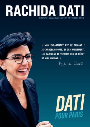 Programme de Rachida Dati aux Elections Municipales de 2020