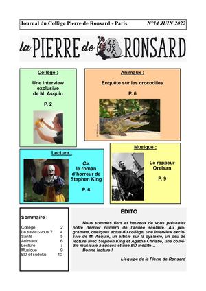 La Pierre de Ronsard - N°14 Juin 2022