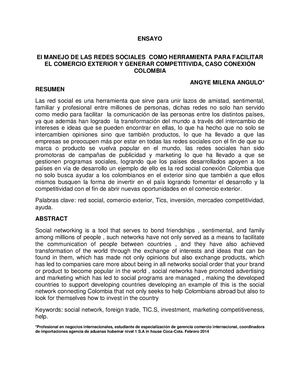 El Manejo De Las Redes Sociales En Comercio Exterior