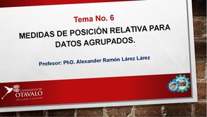 Tema 6 Medidas De Posición Relativa Datos Agrupados