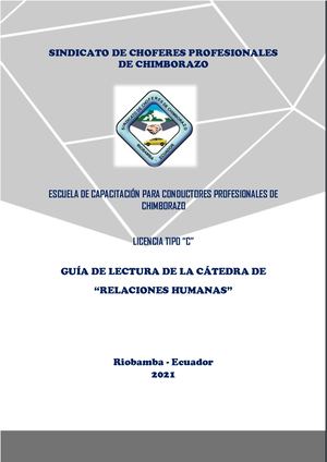 Guía De Lectura Relaciones Humanas 2021 Ii 1 11