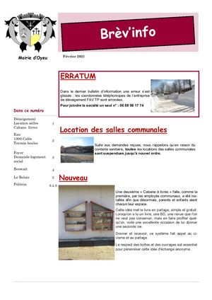 BREV'INFO FÃVRIER 2021