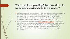 What Is Data Appending