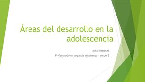 ÁReas Del Desarrollo En La Adolescencia