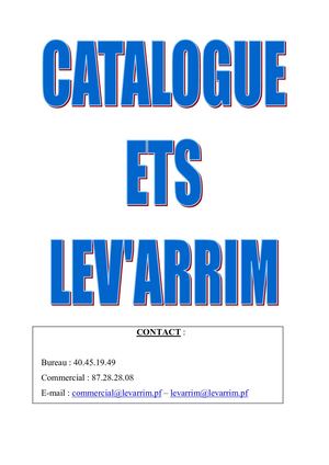 Catalogue LEV'ARRIM