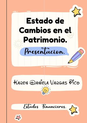 Cartilla Estado De Cambios En El Patrimonio