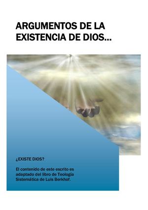 Argumentos De La Existencia De Dios