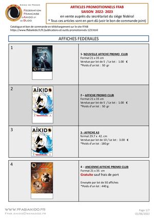 Bon De Commande Outils Promo & Livres Saison 22 23 V2