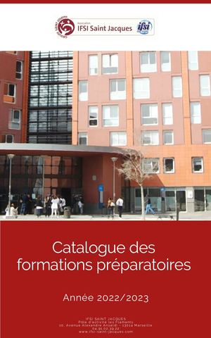 Catalogue Des Formations Préparatoires 1