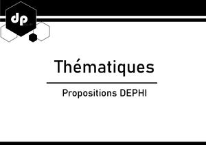 Propositions Thématiques Dephi