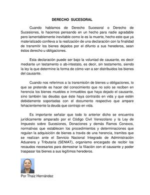 Derecho Sucesoral