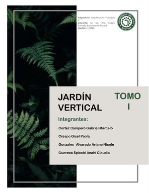 Revista Jardín Vertical Tomo I