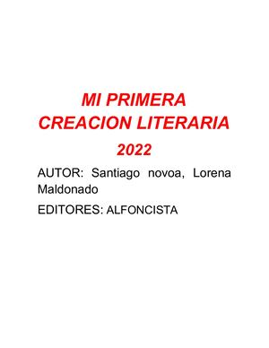 Mi Creacion Literaria Santiago Y Lorena 803