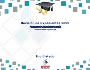 Programa Administración 2do Listado