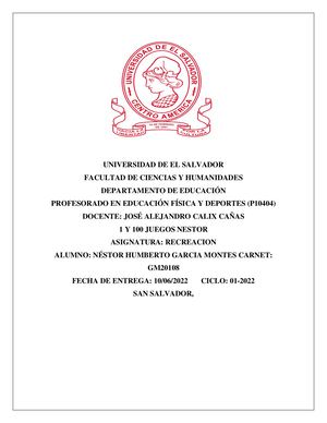 100 Y 1 Juegos Nestor