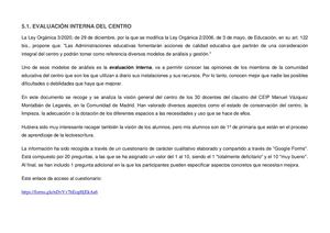 Actividad 5 1 Evaluación Interna Del Centro