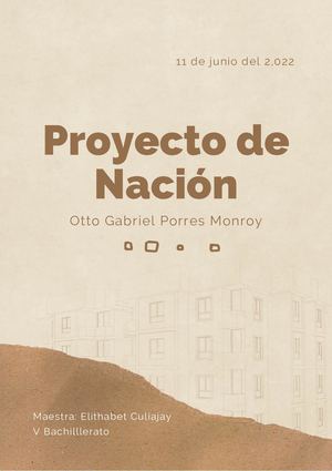 Proyecto De Nacion Otto Porres