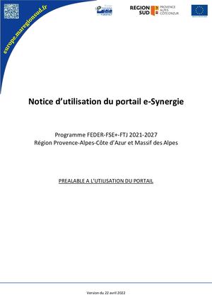 E Synergie Notice Aide Utilisation 21 27