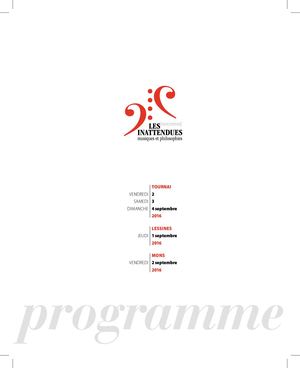 Programme Inattendues 2016