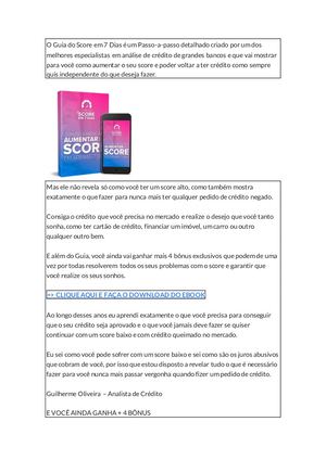Guia Do Score Em 7 Dias Download Do Pdf Baixar Score Em 7 Dias