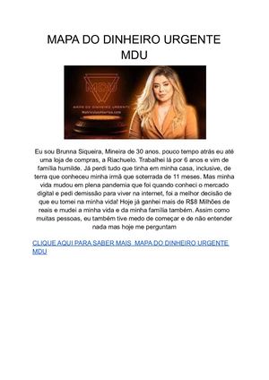 Mapa Do Dinheiro Urgente Mdu