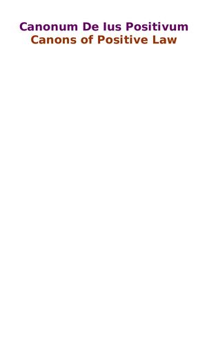 Canonum De Ius Positivum (1)