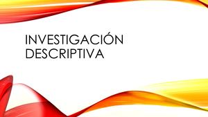 Investigación Descriptiva