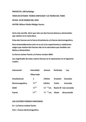 Teoria Unificada Y Del Todo 2010