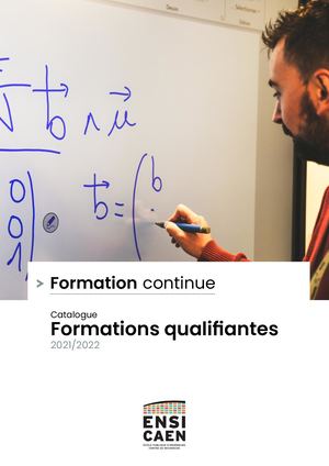 Catalogue Formations qualifiantes ENSICAEN 2021 2022