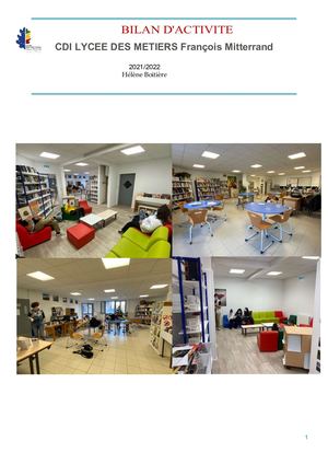 Bilan Activite Cdi 2021 2022