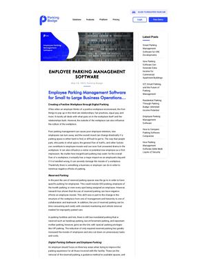 Employee Parking Management Software