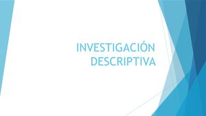 INVESTIGACIÓN DESCRIPTIVA