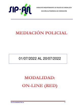 199 GUÍA DIDÁCTICA MEDIACIÓN POLICIAL