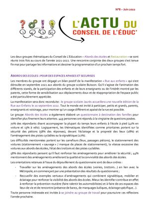 Actu Conseil de l'éducation Juin 22
