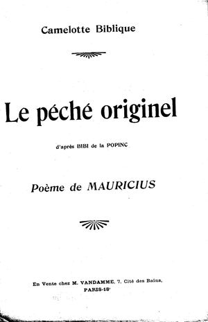 « Le Péché originel », Mauricius