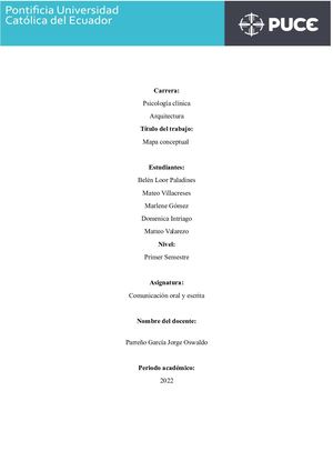 Mapa Conceptual (Comunicacion Oral Y Escrita) 5 Integrantes