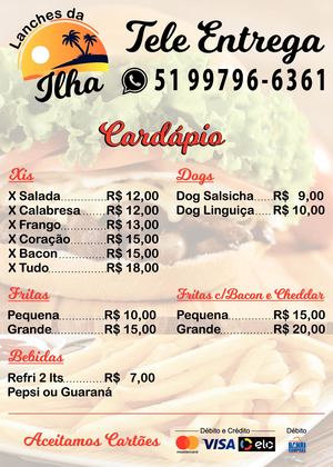 Panfleto - Lanches Da Ilha