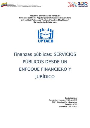 Ensayo Argumentativo Finanzas Públicas Unidad I