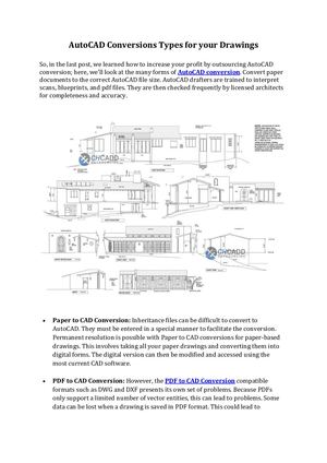AutoCAD Conversions Types for your Drawings