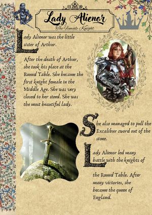 Lady Alienor, the female knight