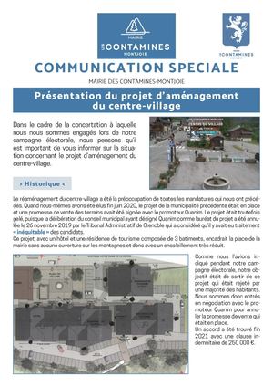 Présentation du Projet Centre Village